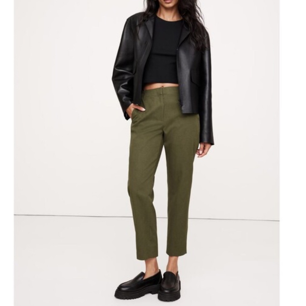 Banana Republic Women’s Avery Green Straight Leg Pants Size 6